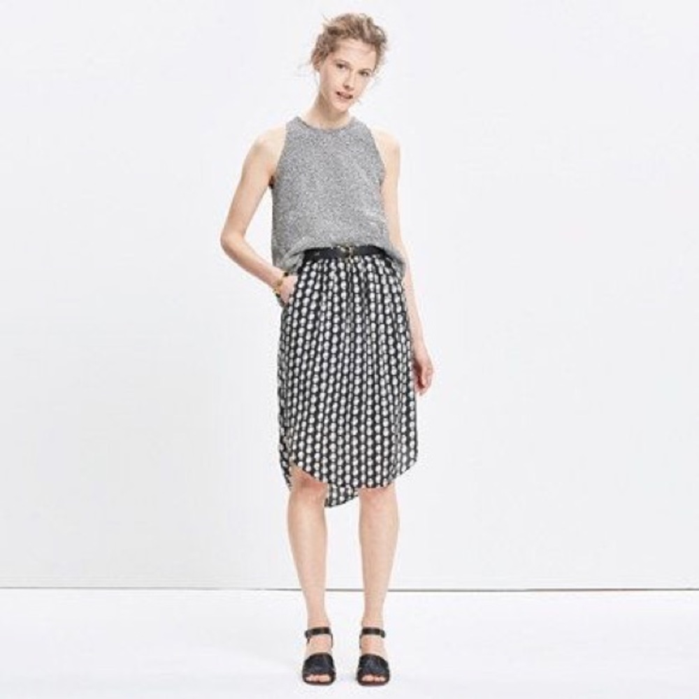 Madewell silk Island skirt in Bloomstamp print